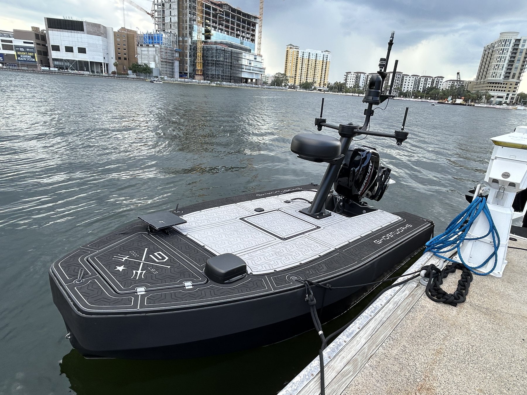 GHOSTWORKS autonomous maritime platform, Tampa Riverwalk, SOF Week 2026 — Photography by Kyle Edmund Hauser, Affairs of State